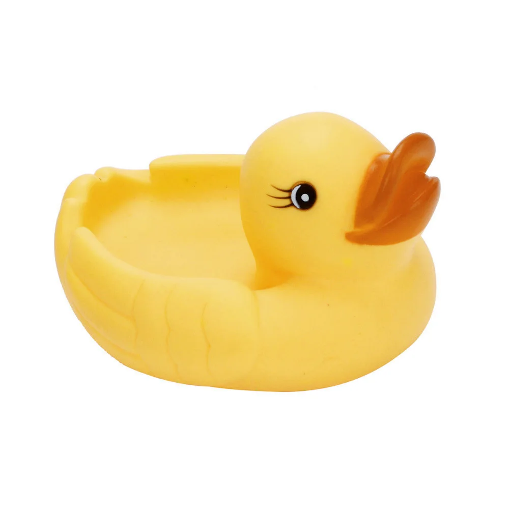 Bathing Toy For Baby Cute Ducks Bathing Toy Mummy & Baby Rubber Race Squeaky Ducks Family Bath Toy Kid Game Toys C520