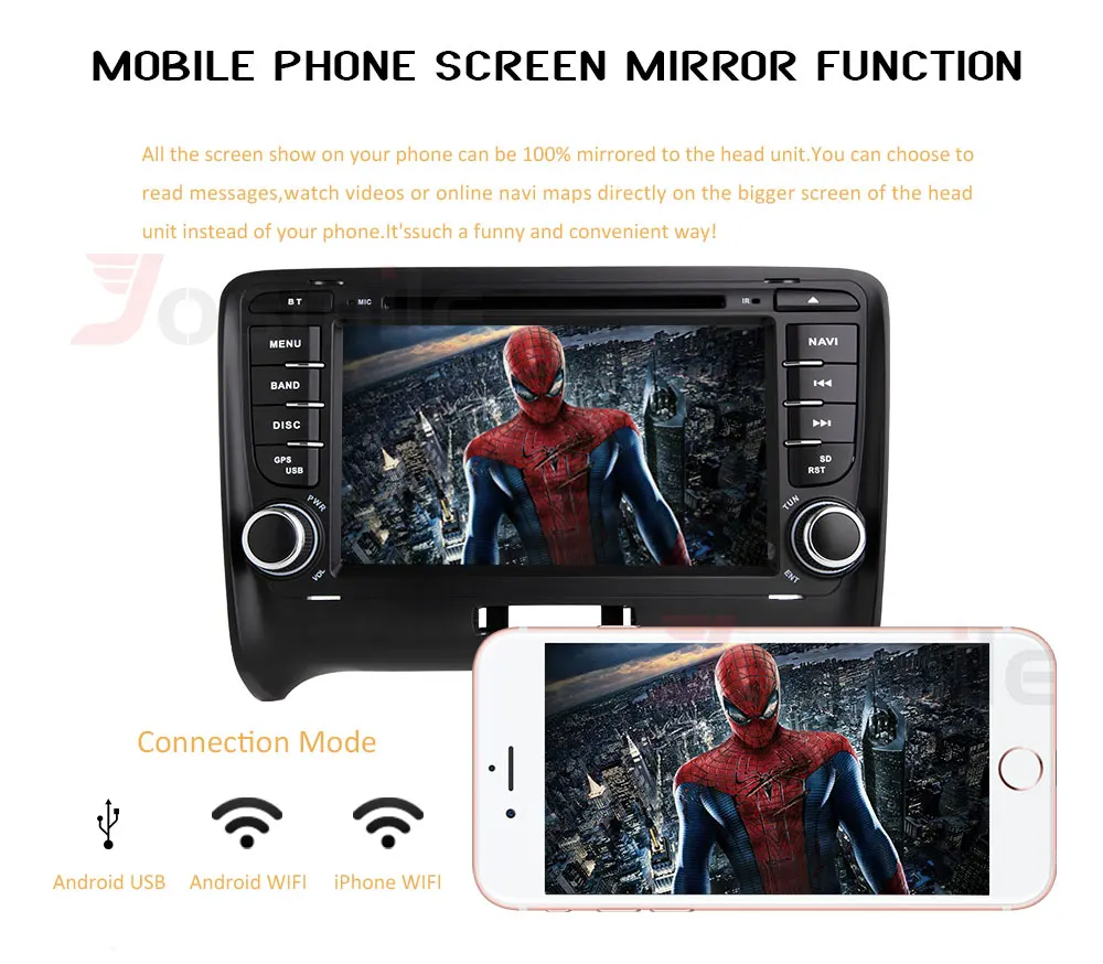 Sale Android 8.0 Car GPS Navigation For AUDI TT 2006-2012 Radio Stereo Mirror link WIFI Canbus OBD2 Multimedia DVD Player Octa Core 3