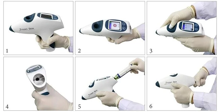 Замороженные по уходу за кожей охлаждения лифтинга лица и CO2 гиалуроновой Красота оборудование