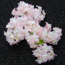 Симуляция вишни цветок ветка поддельные Сакура зашифрованные дерево для свадьбы домашний Декор стены DIY искусственные ветки цветы