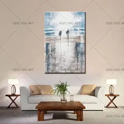 Современное искусство абстрактный пейзаж маслом на холсте ручной работы картины с серфингом Wall Art Home Decor Гостиная как подарок