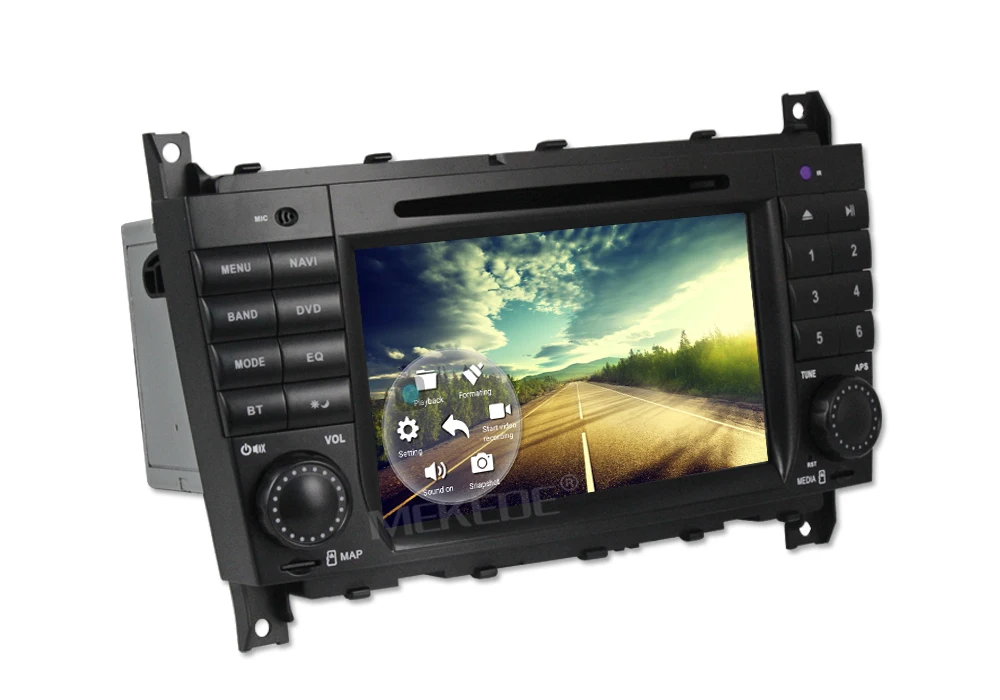 Excellent Free shipping! Pure Android7.1 Smart car navigation GPS DVD player for Mercedes/Benz W203 W209  C-Class C180 C200 CLK200 17