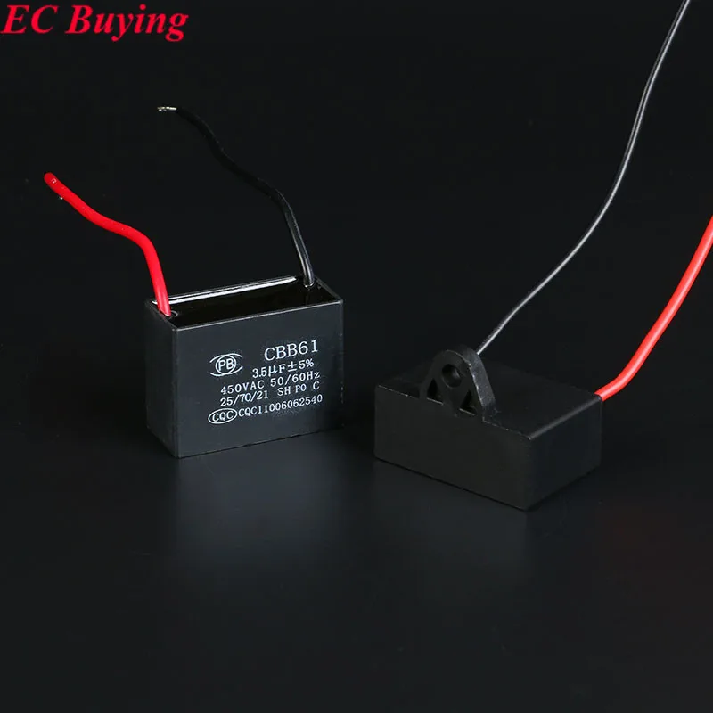 CBB61 Fan Start Capacitor 1uf/1.2uf/1.5uf/1.8uf/2.5uf/3uf/3.5uf/4uf/4.5uf/5uf/6uf/7uf/8uf/10UF/12uf/15uf/16uf/18uf/20uf 450V Fan