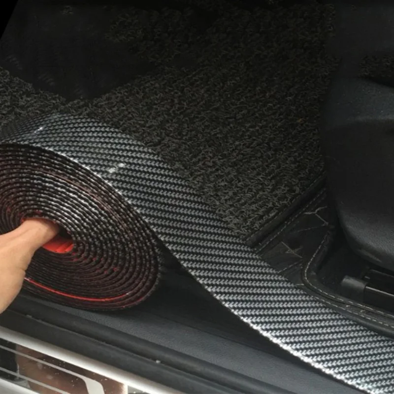Стикеры для кузова автомобиля 5D из углеродного волокна и резины Стайлинг защита