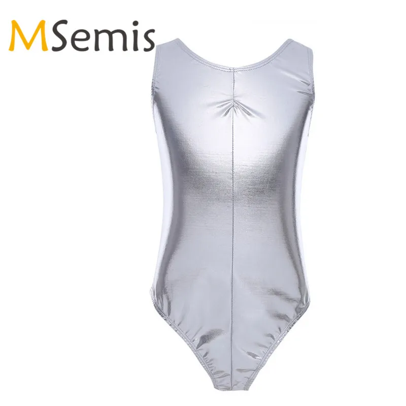 

Kids Girls Ballet Leotard Dress Gymnastic Swimsuit for Girls Shiny Patent Leather Ballet Dance Gymnastics Leotard Girls Dress