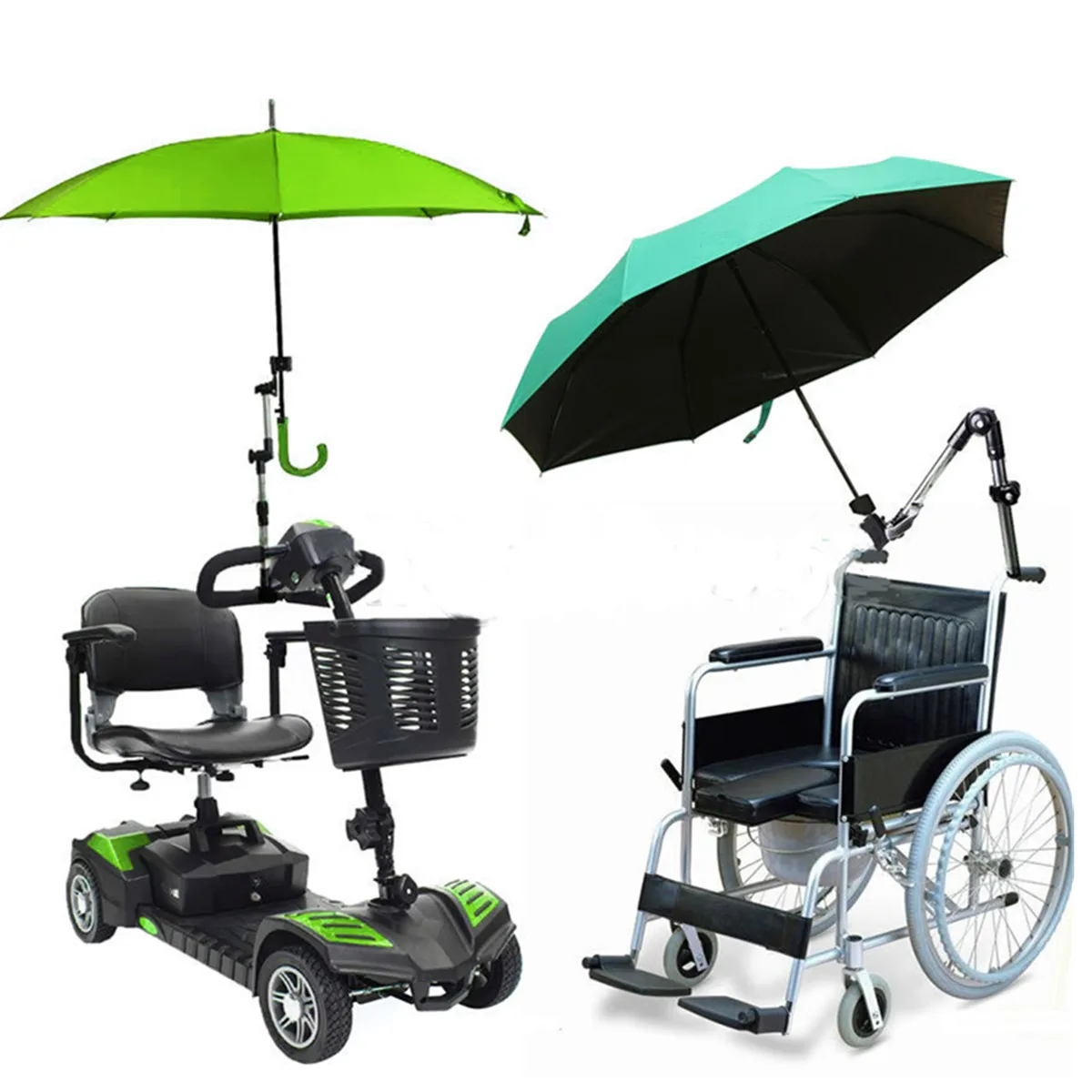 Umbrella Stand Baby Car Supporter Connector Holder Pipe Bar Attachment Clamp Wheelchair Scooter