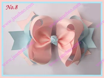 

free shipping 35pcs 8" big ring hair bows boutique hair bows cliplarge hair bows pretty girl hair clips