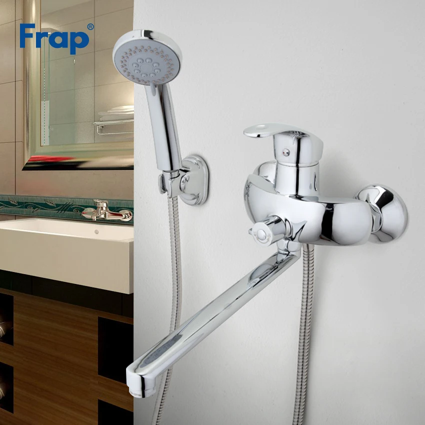 Frap Bathroom shower faucet Brass body mixed hot and cold water taps