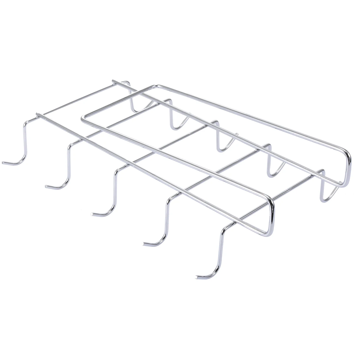 1pcs 10 Hook Stainless Steel Wine Glass Hanger Silver Cup Hanging Bracket Holders For Insetting Coffee Cups Kitchen Organizer