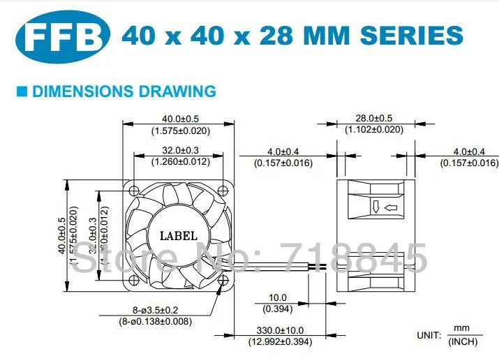 Двухшариковый вентилятор Delta 4 см для серверов 4cm1U 4028 ffb04hn 12 В А|4 cm fan|server fanfan 12v |