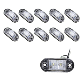 

Waterproof DC 10V-30V 10PCS/LOT Piranha Lamp Turn Clearance Lights Side Signal Marker Blinker Lights For Car Truck Trailers LED