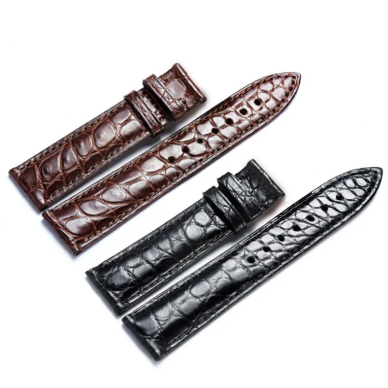 

strap leather strap hand round butterfly buckle High-end alligator leather