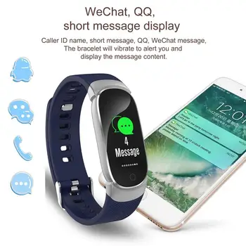

New QW16 Bluetooth smart watch sphygmomanometer bracelet heart rate with pedometer wristband fitness tracker