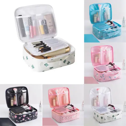 

Fashionable Women Outdoor Travel Makeup Cosmetic Toiletry Case High Quality Polyester Washing Organizer Storage Bags NEW