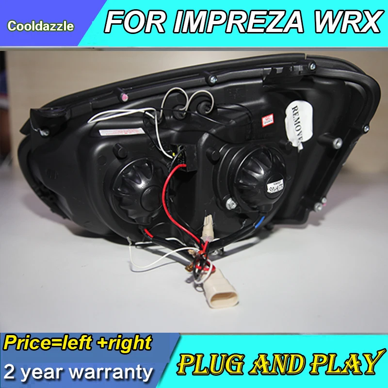 Для Subaru Impreza WRX передние фары 2002 2003 2004 2005 2006 год светодиодный головной свет с дневными ходовыми огнями