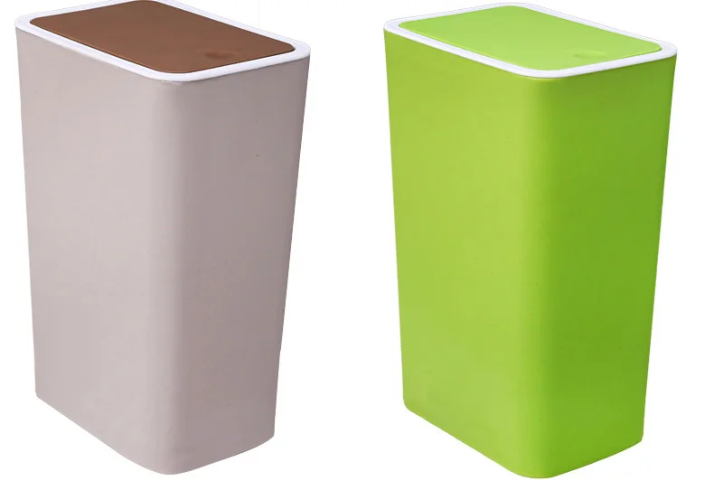 Пластмассовый домашний мусорный бак для хранения мусора в ванной комнате, кухонная мусорная корзина, мусорная корзина для автомобиля