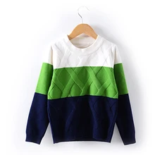 Новинка; свитер в стиле пэчворк для мальчиков; осенняя одежда; вязаный свитер для маленьких мальчиков; плотная теплая зимняя хлопковая верхняя одежда; XL608