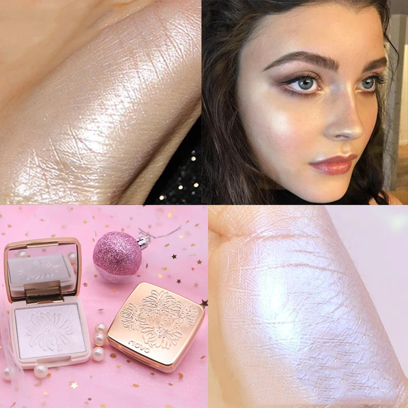 

Eyeshadow Palette Pink Glow Powder Highlighter Shimmer Face Make Up Brighten Oil-control Concealer Makeup Eye Shadow