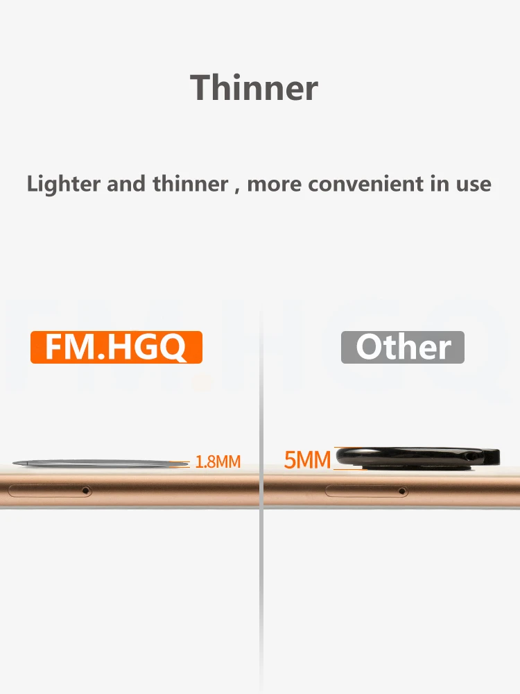Thin Universal Magnetic Phone Ring 90 Degree Finger Mobile Phone Metal Stand Holder For iPhone Samsung Xiaomi Huawei Oneplus