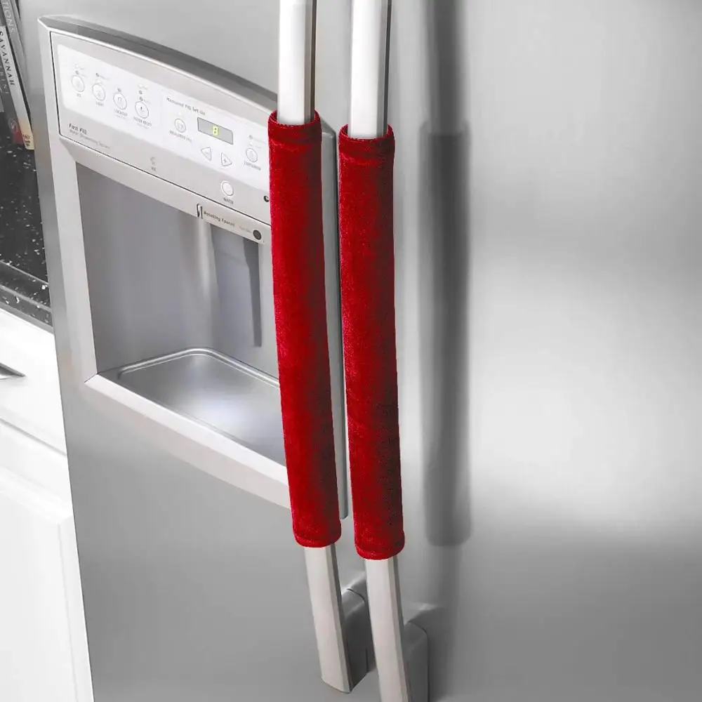2 шт./компл. Ручка дверцы холодильника крышка ручки холодильника для микроволновой печи посудомоечной машины дверное полотно защитные перчатки пылезащитные заглушки - Цвет: C