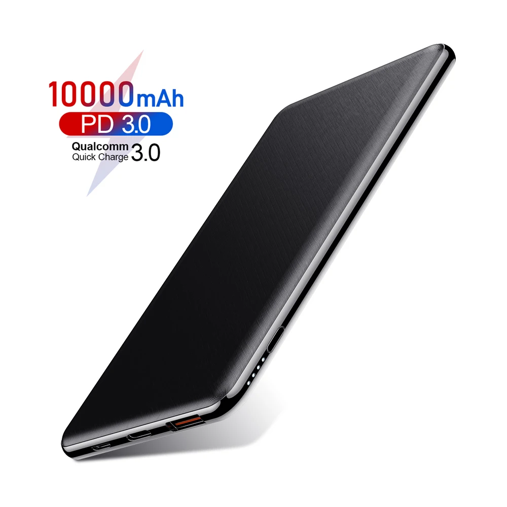 YKZ 10000 мАч Power Bank 18 Вт быстрой зарядки PD КК 3 0 батарея Портативное зарядное