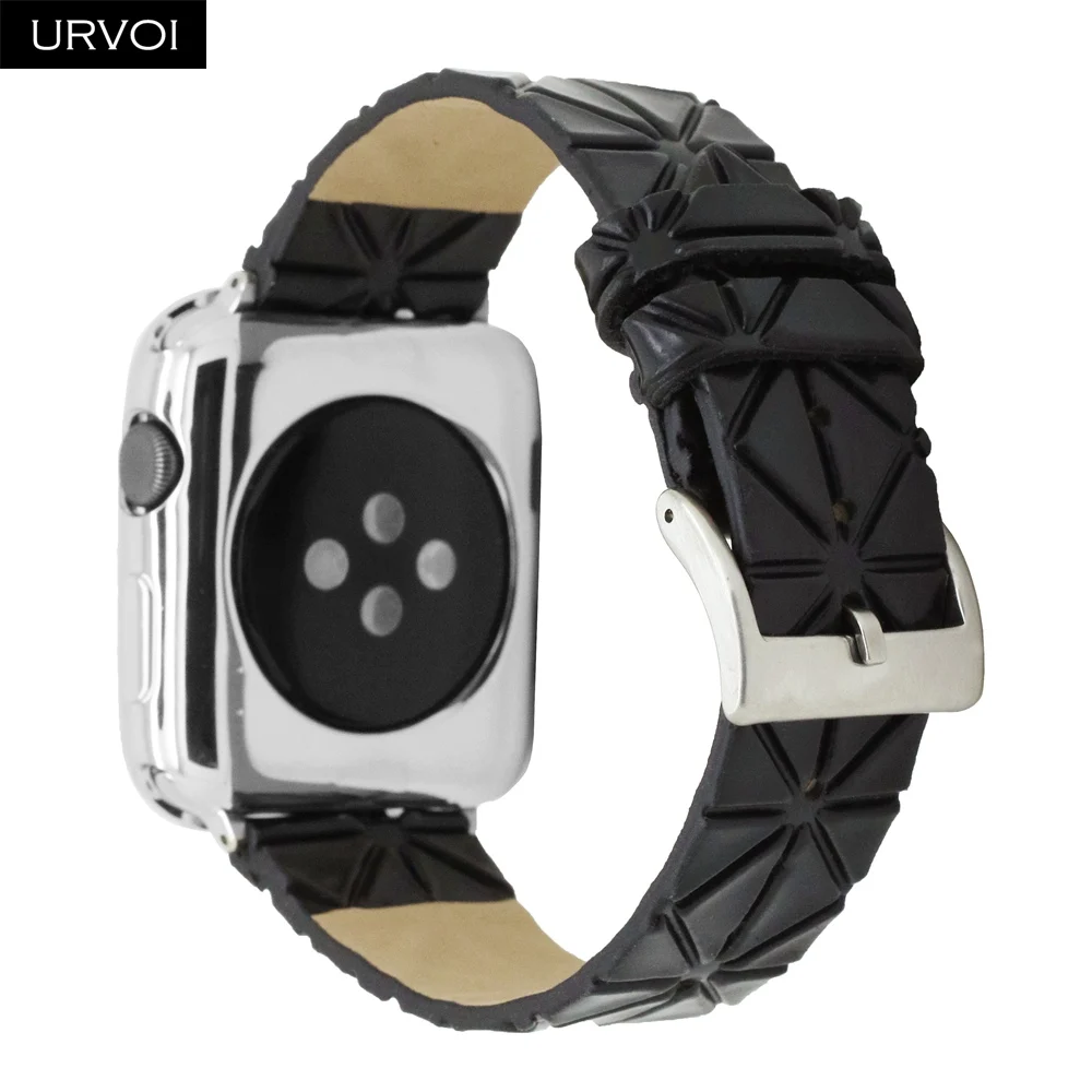 URVOI ремешок для apple watch series 5 4 3 2 1 iwatch из искусственной кожи с геометрическим узором