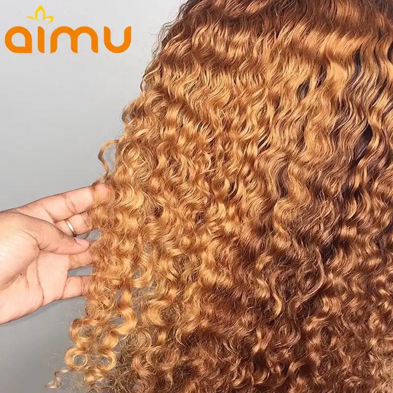 Ombre Caramel Color Homey Blonde Curly 360 Lace Frontal 100 Real 1b 17 Human Hair Wig Remy Brazilian Invisible Preplucked Aimu Human Hair Lace Wigs Aliexpress