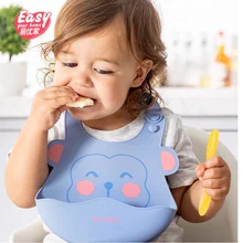 Baby Bibs Waterproof Silicone Feeding Baby Bibs Kids Adjustable Cartoon Aprons Saliva Bandana Baby Bibs Waterproof Silicone Feeding Baby Bibs Kids Adjustable Cartoon Aprons Saliva Bandana