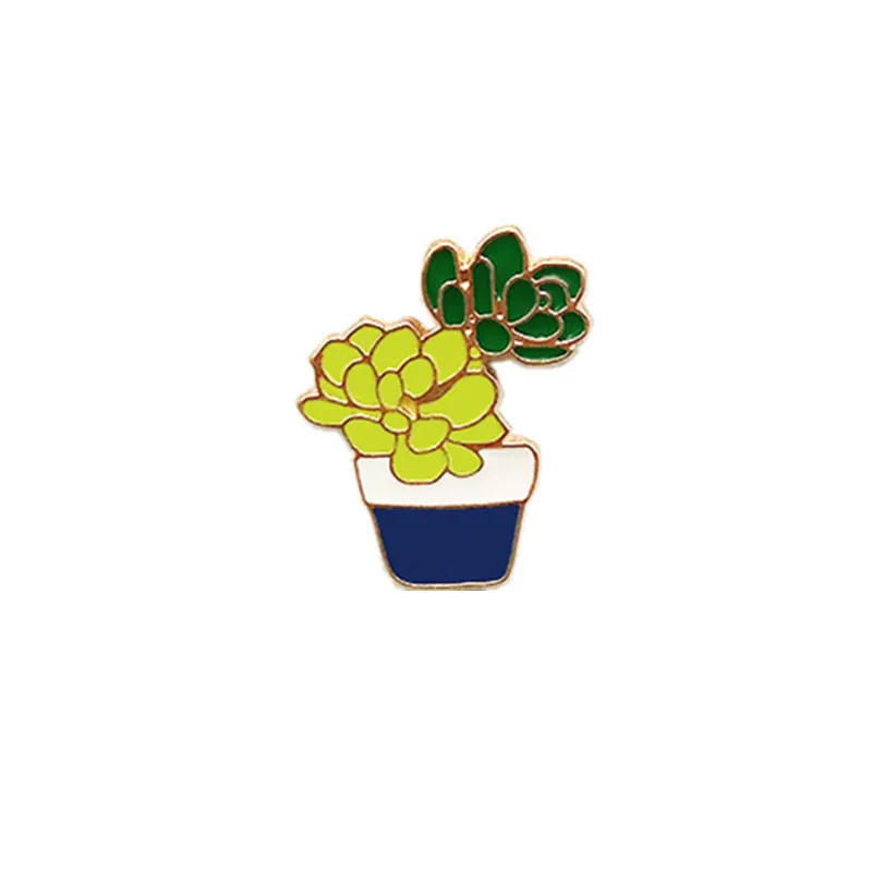 1 шт. цветочные горшки брошь кактус значок растения металлический значок значки для рюкзака одежда значки