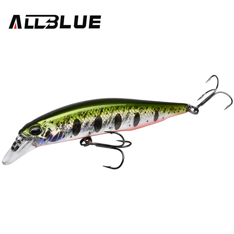 ALLBLUE, новинка, JERKBAIT 100SR, профессиональная рыболовная приманка, 100 мм, 14,1 г, плавающий воблер, гольян, 0,8-1,2 м, басовая приманка для щуки Крючки mustad - Цвет: Color I