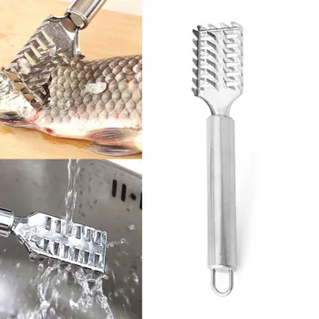 

Kitchen Tool Stainless Steel Fish Scale Remover Cleaner Scaler Scraper Peeler