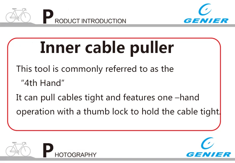 Велоинструменты genier внутренний кабельный Съемник W/защелка, чтобы держать кабель плотно в одной ручной эксплуатации B456085