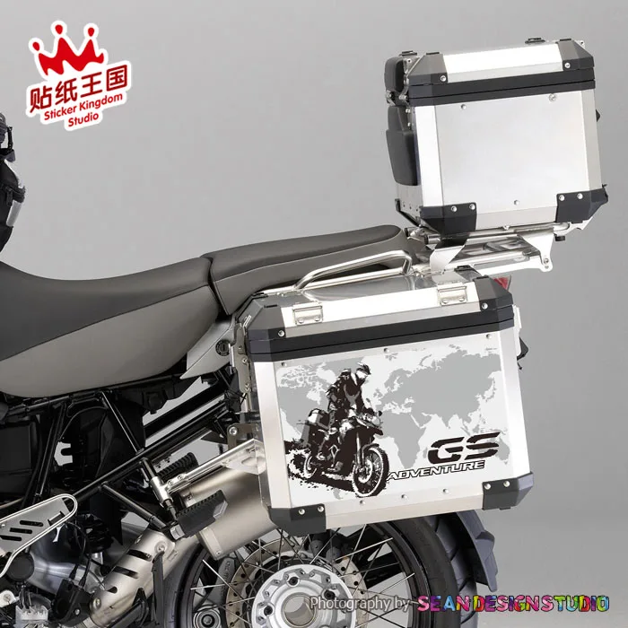 

For BMW Motorrad F750GS F700GS F800GS R1200GS ADV Adventure Camouflage Case Cover Stickers Side Case Set Decals Waterproof M 22