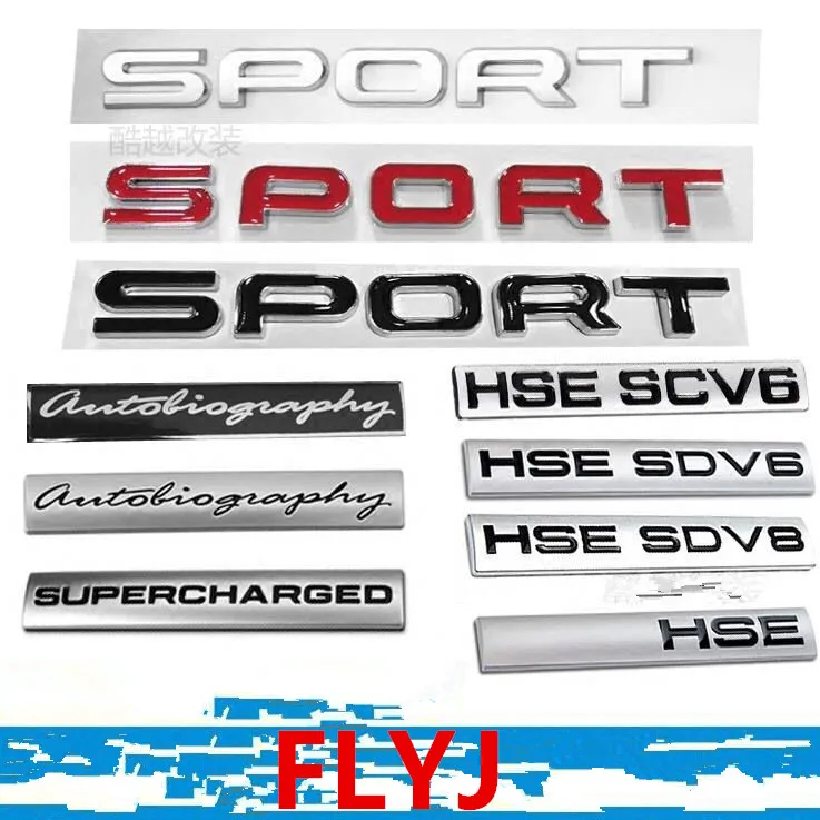 

3d Metal Car Sticker Tail Emblem Badge Decal For Land Rover Range Rover Evoque Discovery 1 2 3 4 5 Freelander Defender 1 2 Sport