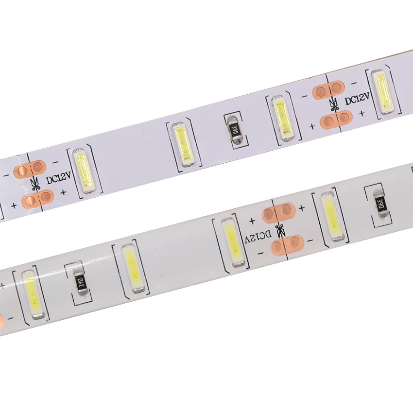 Светодиодная лента с чипом SAMSUNG 7020 SMD ультра яркая холодный белый