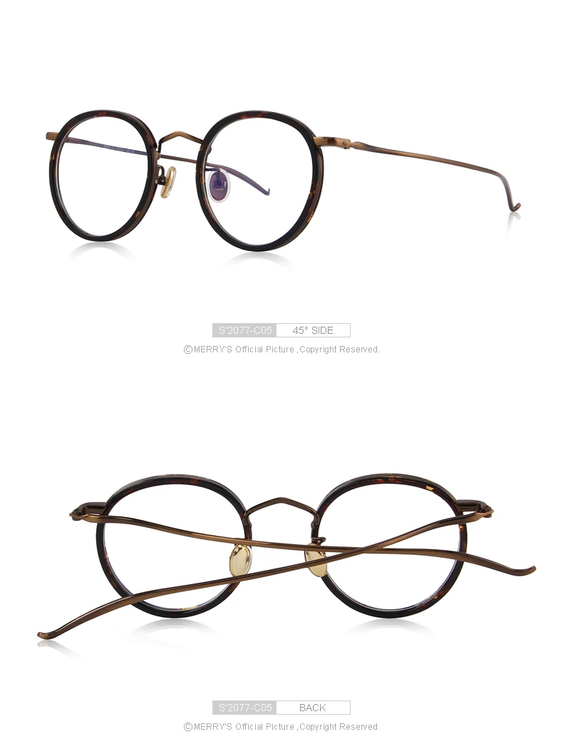 MERRYS дизайнерская Мужская/Женская Ретро оптическая оправа очки радиационные очки S2077
