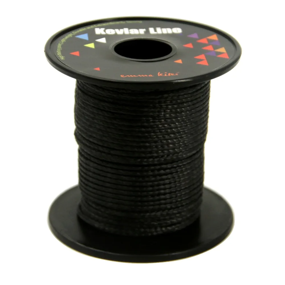 50ft 1800lb Black Braided Kevlar Line With Core Fishing Assist Cord 4.6mm Outdoor Camping Hiking
