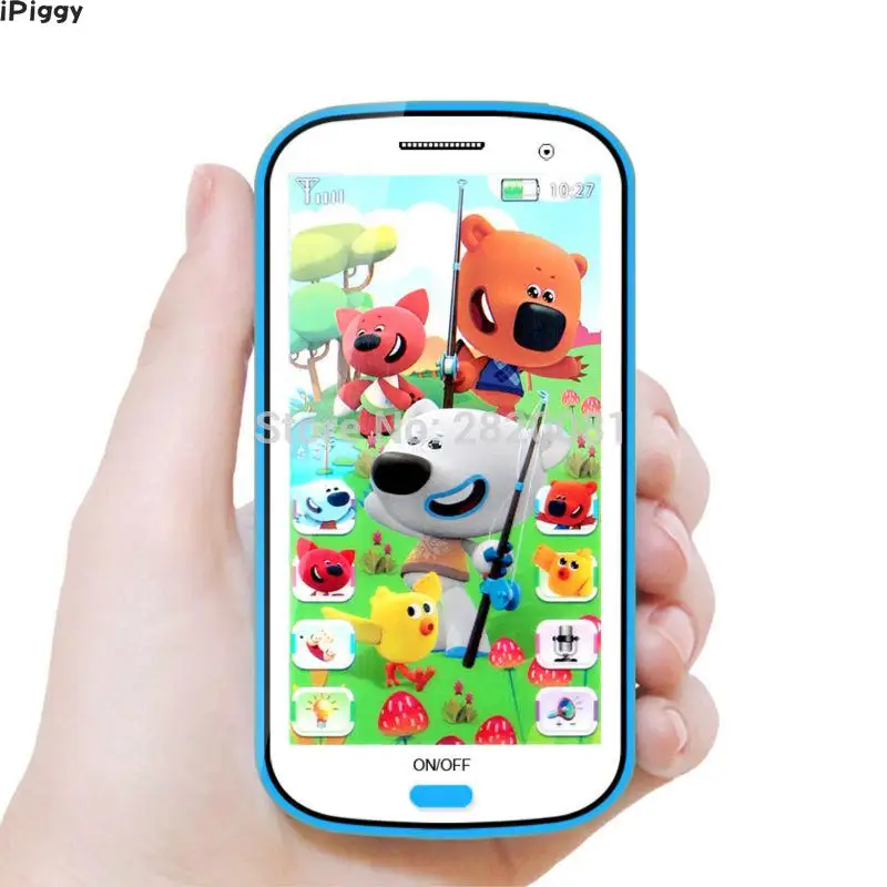 

New Russian language 4D mobile phone learning machine with cartoon bears,Baby early educational figure musical electronic toy