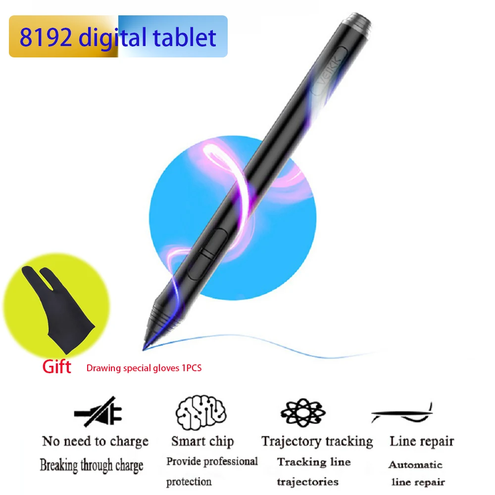 

VEIKK A50 Pen Tablet Animation Drawing Tablet 10x6" Art Graphics Drawing Pen Tableta Grafica 5080LPI + Glove + 8 Pen Tips