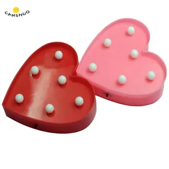 

Romantic Night Light Heart Shape Led Battery Power Table Desk Lamp For Valentine Birthday Gift Wedding Party Child Home Decor
