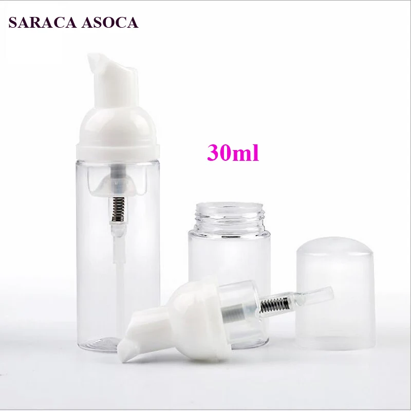 

30ml Foaming Mousse Bottle Whipped Points Bottling Fine Shampoo Lotion Refillable Bottles Foam Pump Soap Dispenser PET