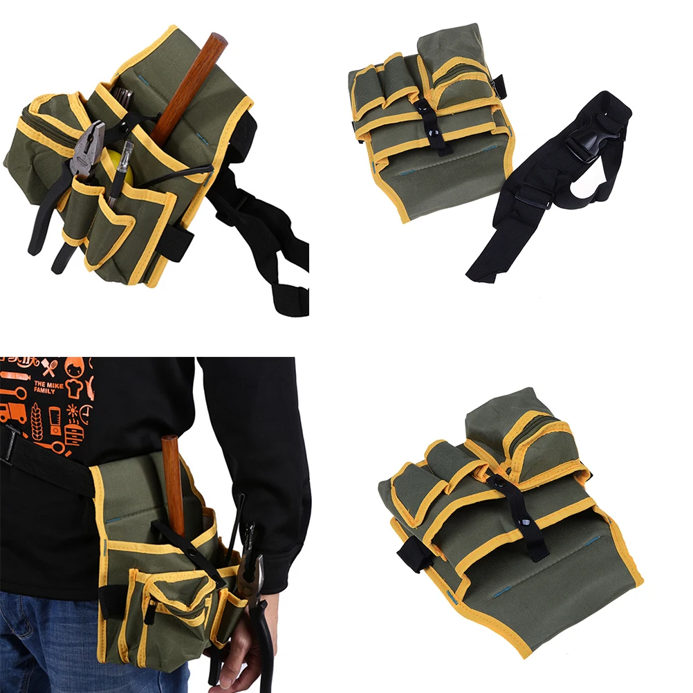 

1PCS Waist Packs Multiple Pocket Canvas Pouch Bag with Belt Hardware Mechanic's Electrician Tool
