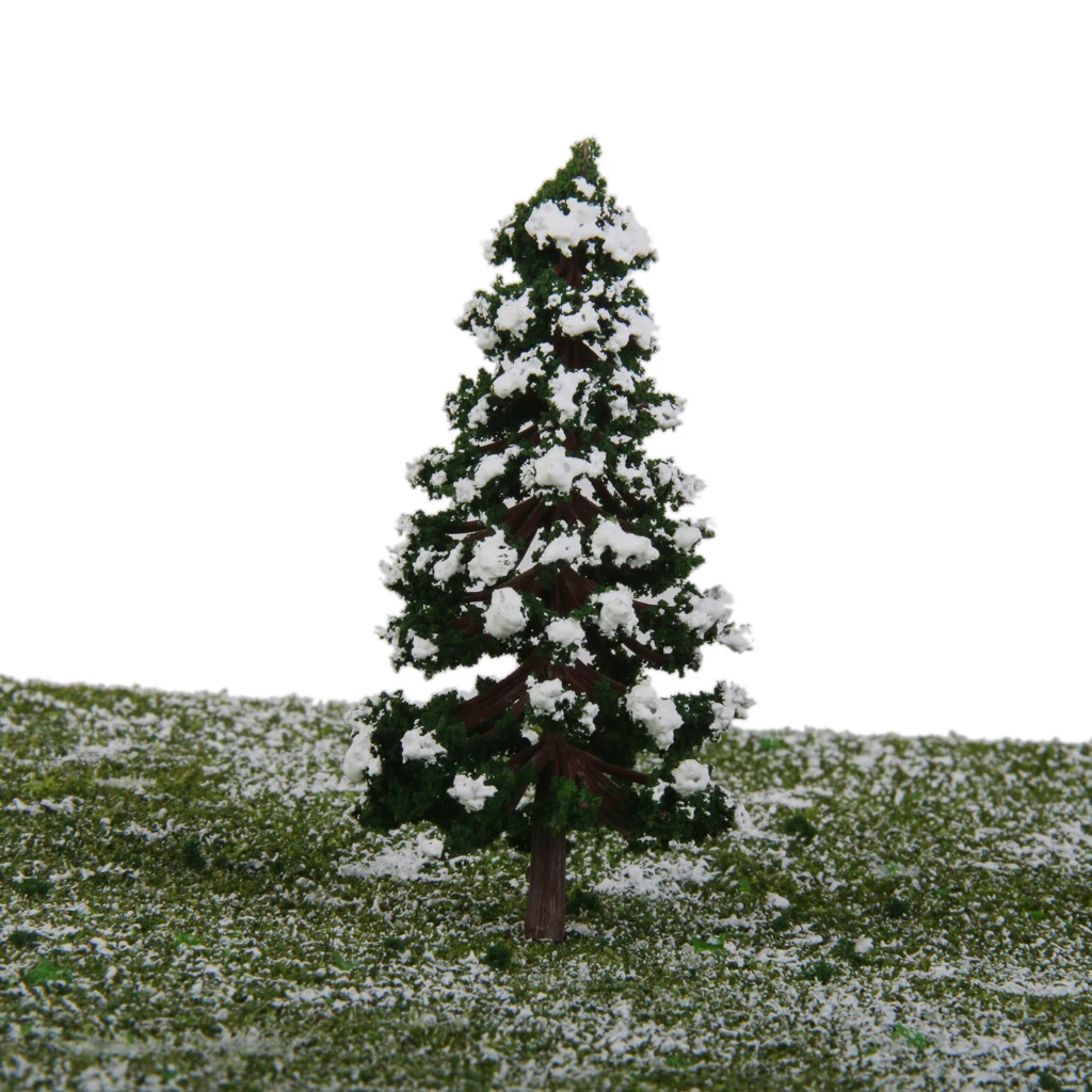 40x Winter Snow Scenery Pine Trees Model Train Forest Street Layout 8cm/9cm