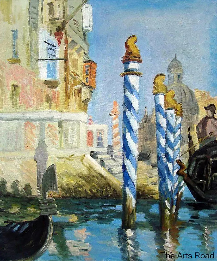 Handpainted City Scenes Painting The Grand Canal, Venice by Edouard Manet Oil on Canvas Wall Art Oil Paintings Handpainted City Scenes Painting The Grand Canal, Venice by Edouard Manet Oil on Canvas Wall Art Oil Paintings