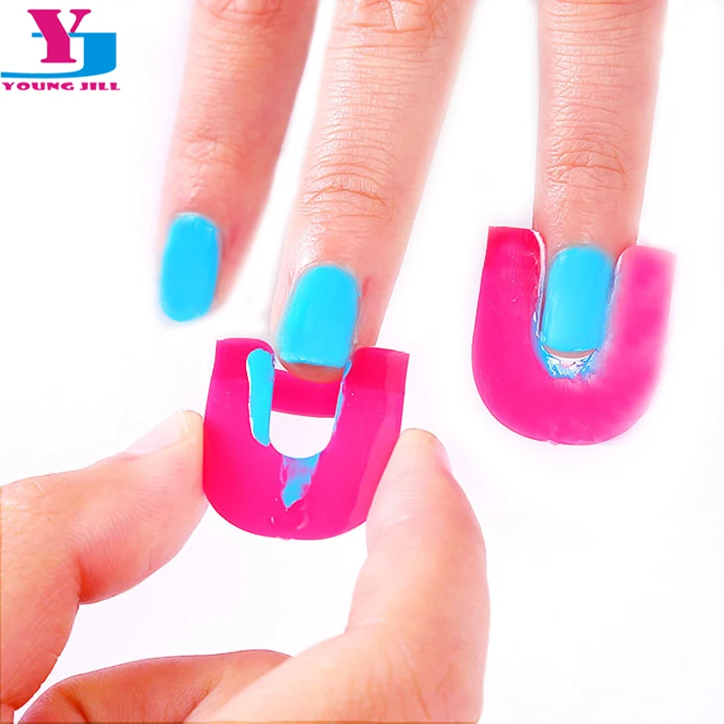 

26pcs/Pack Nail Polish Molds Stencil Finger Cover Nail Polish Shield Protector Model Creative Spill-Resistant Manicure