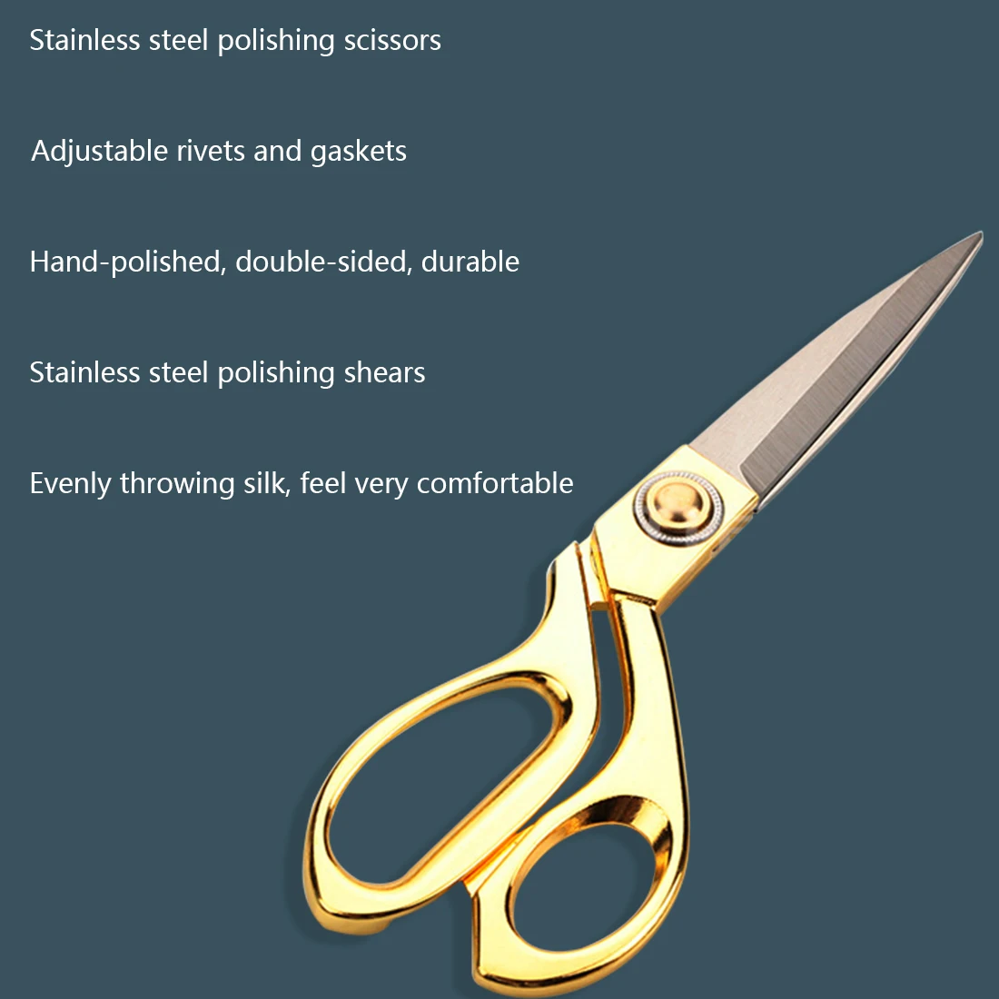 

Textile denim Cutter Gold Sewing Cut Dressmaking Tailor Shear Pinking Scissor Leather Craft Fabric Upholstery Tool