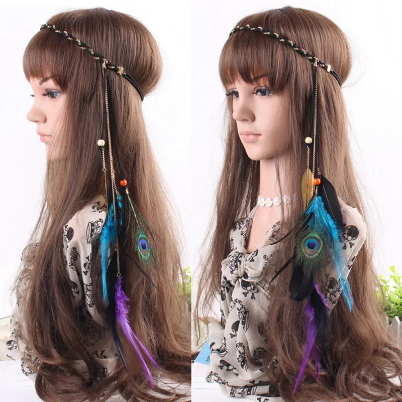2015 beautiful cut peacock feather headband hairband woven korea velvet peacock feather hair bands 2015 beautiful cut peacock feather headband hairband woven korea velvet peacock feather hair bands