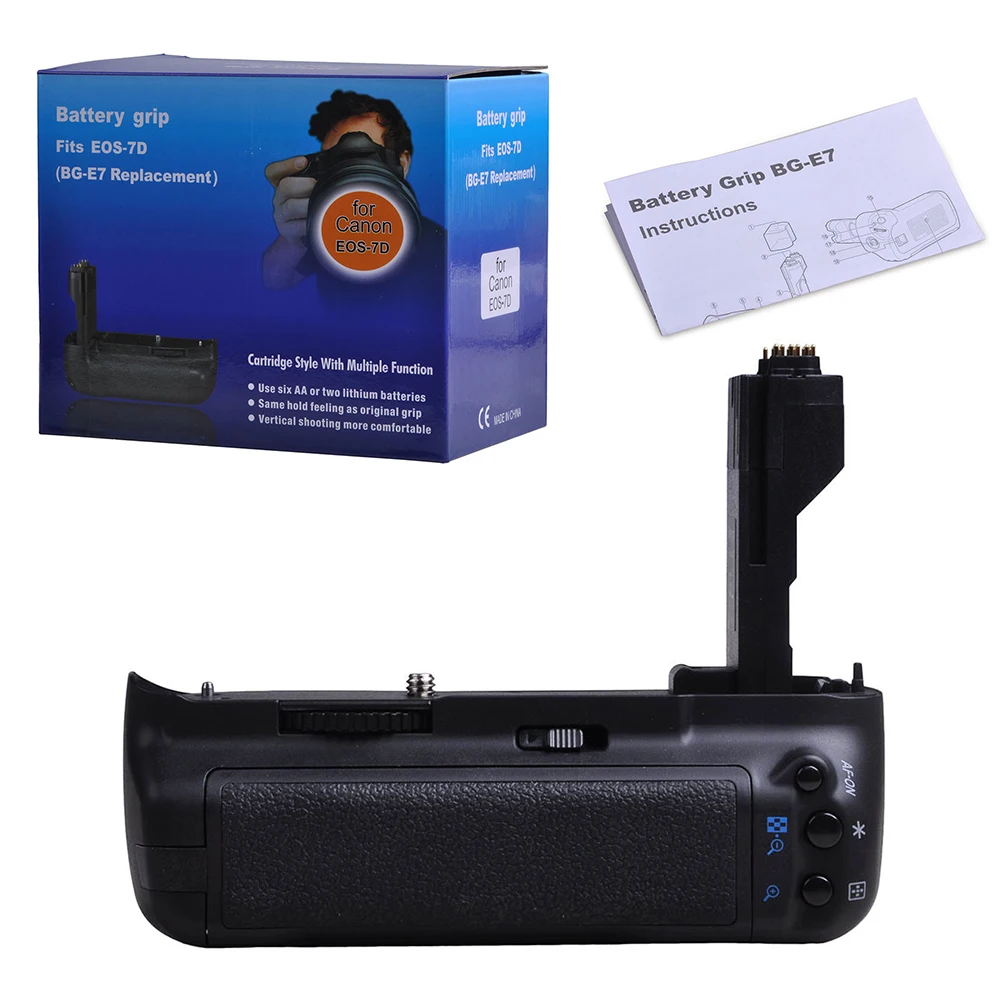 Batmax BG-E7 Battery Grip for Canon EOS 7D Digital SLR Camera as BG-E7 Battery Grip Work with LP-E6 or 6X AA-Size