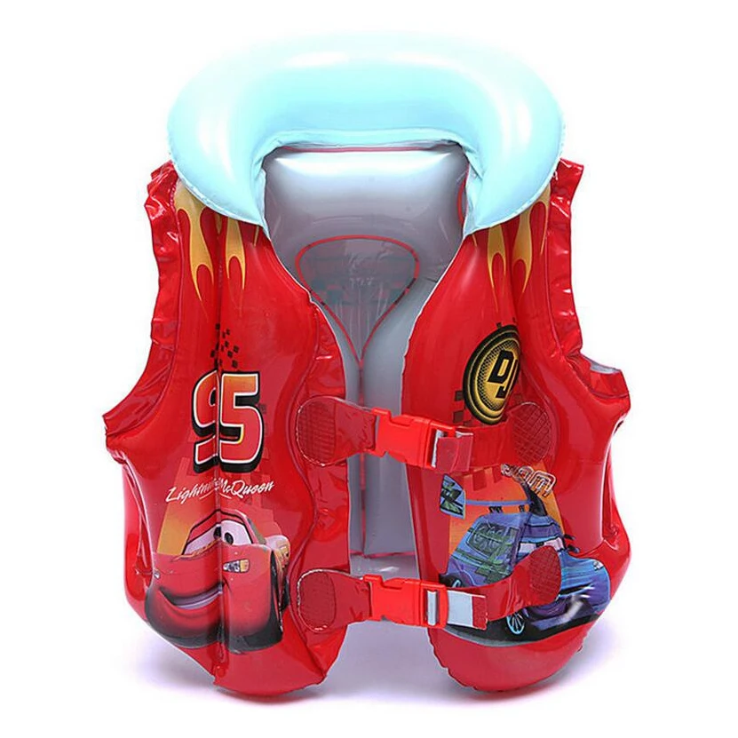 

2017 Hot New Child Safety Thick Inflatable Life Jacket Infant Swimming Learning Ring Child Swim Vest Kids Cartoon Swimsuit