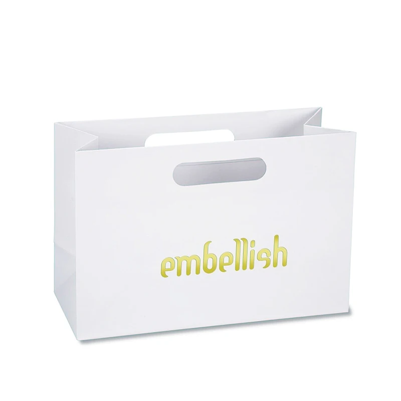 Laminated Paper Bags With hot stamping embossing uv logo